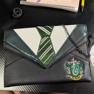 Danielle Nicole Harry Potter Black White and Green Slytherin Envelope Crossbody